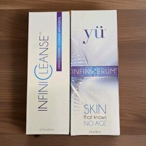 INFINICLEANSE & INFINI8ERUM NIB w/Equol  Premium Spa Anti‑Aging Skincare Duo